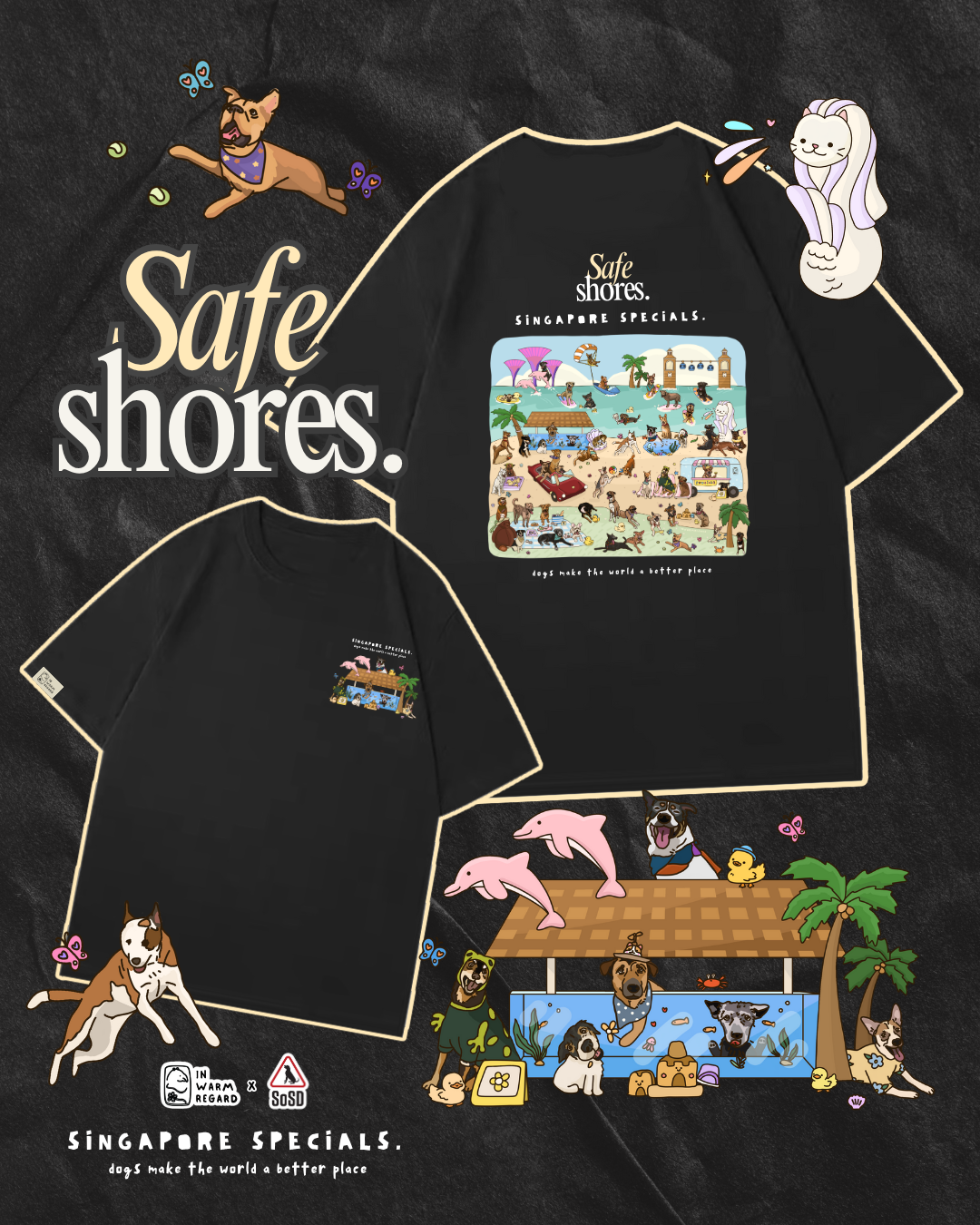 Safe Shores - Singapore Specials Oversized T-Shirt