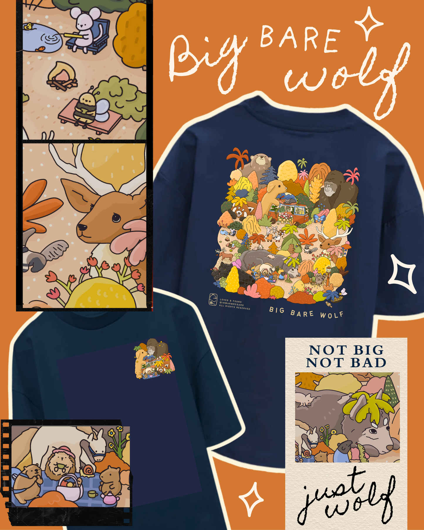 Big Bare Wolf Oversized T-Shirt