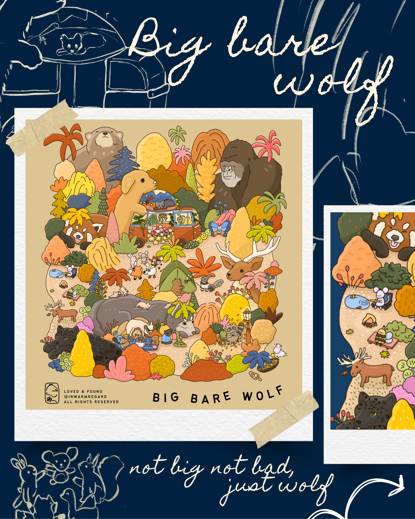 Big Bare Wolf Oversized T-Shirt