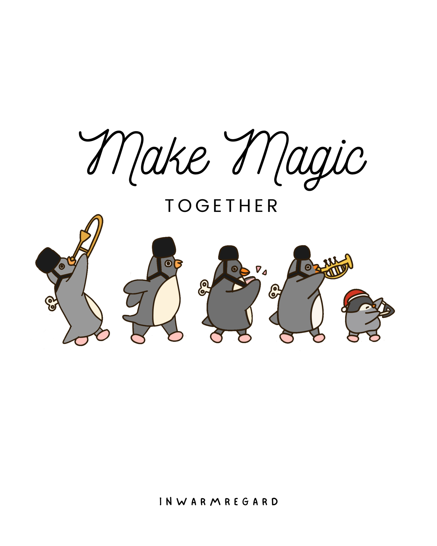 Penguin Wonderland - Make Magic Together! Oversized T-Shirt
