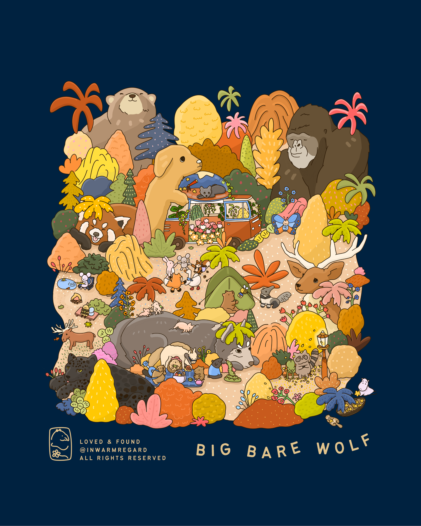 Big Bare Wolf Oversized T-Shirt