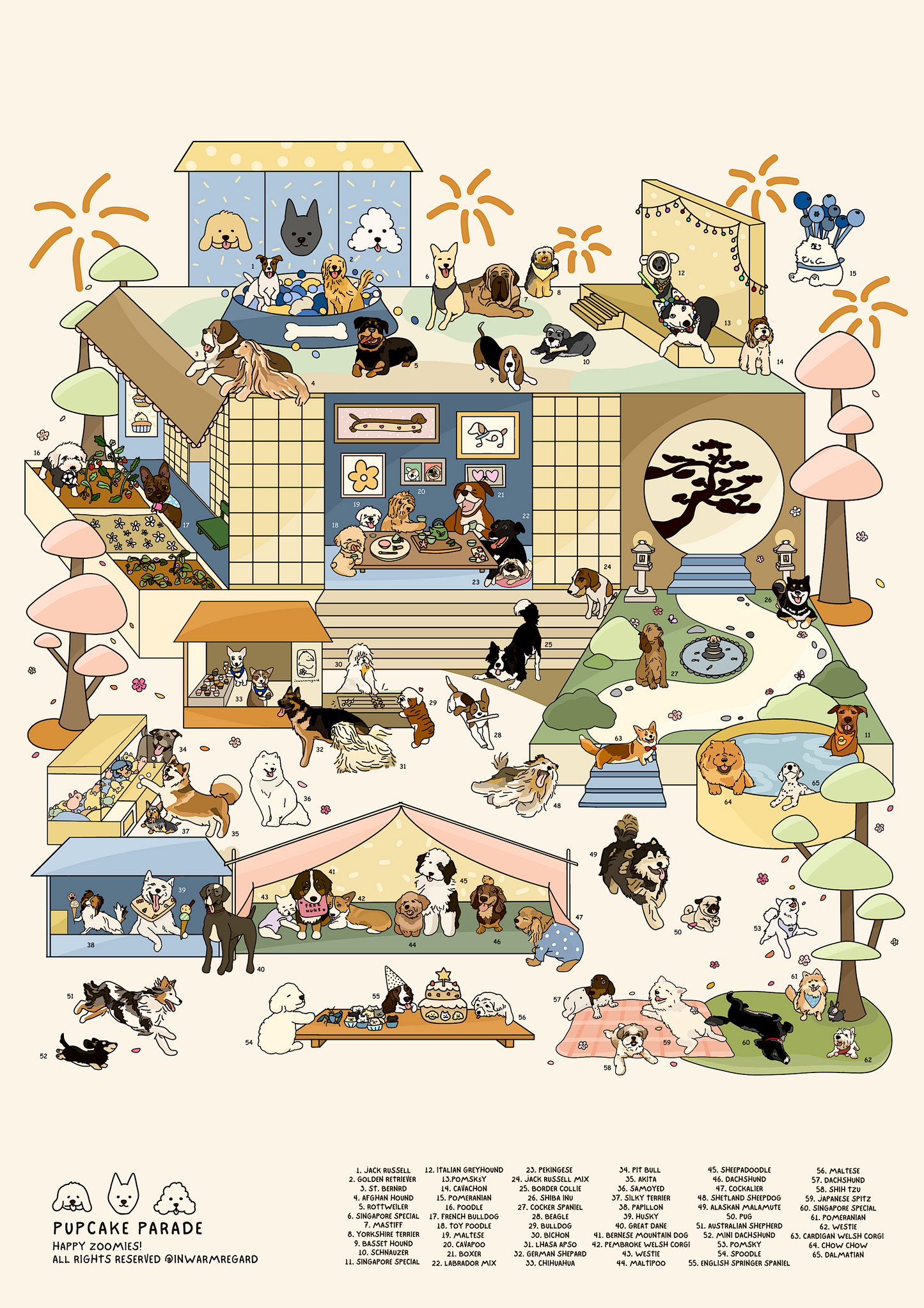 Pupcake Parade Art Print