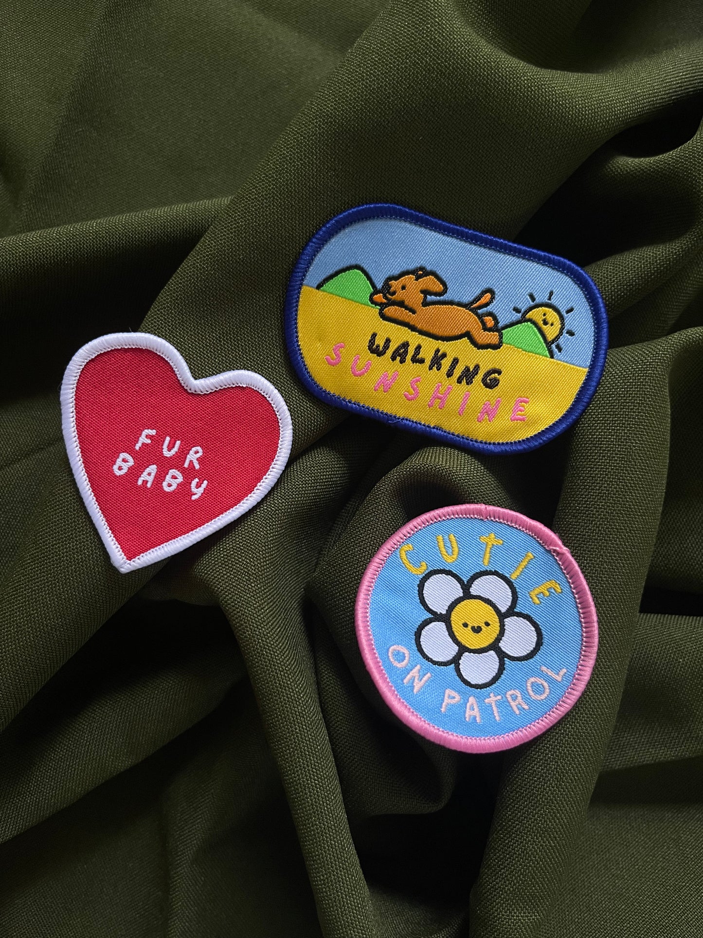 Iron-on patches for pets and Singapore Specials