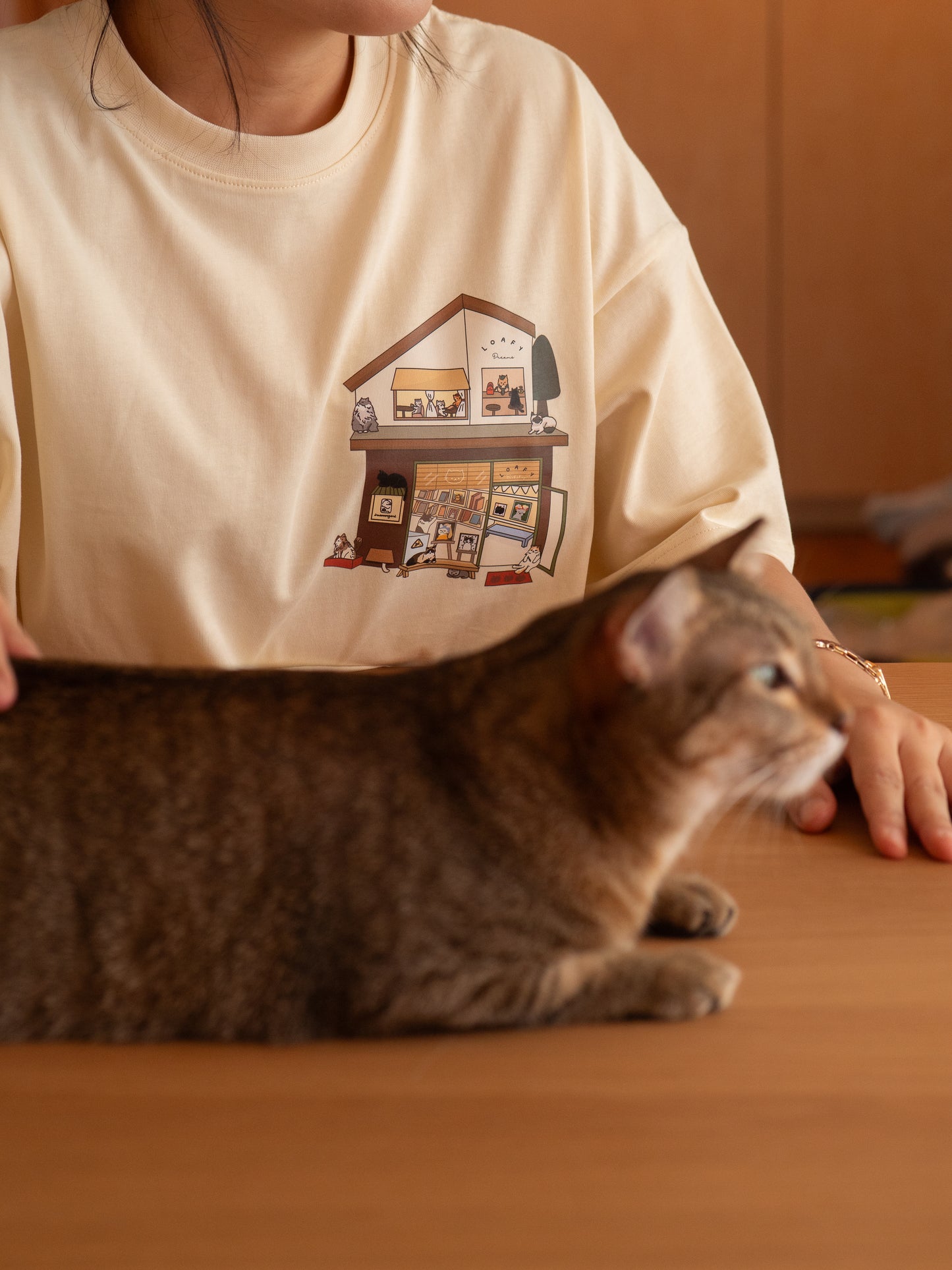 Loafy Dreams Cat Oversized T-Shirt