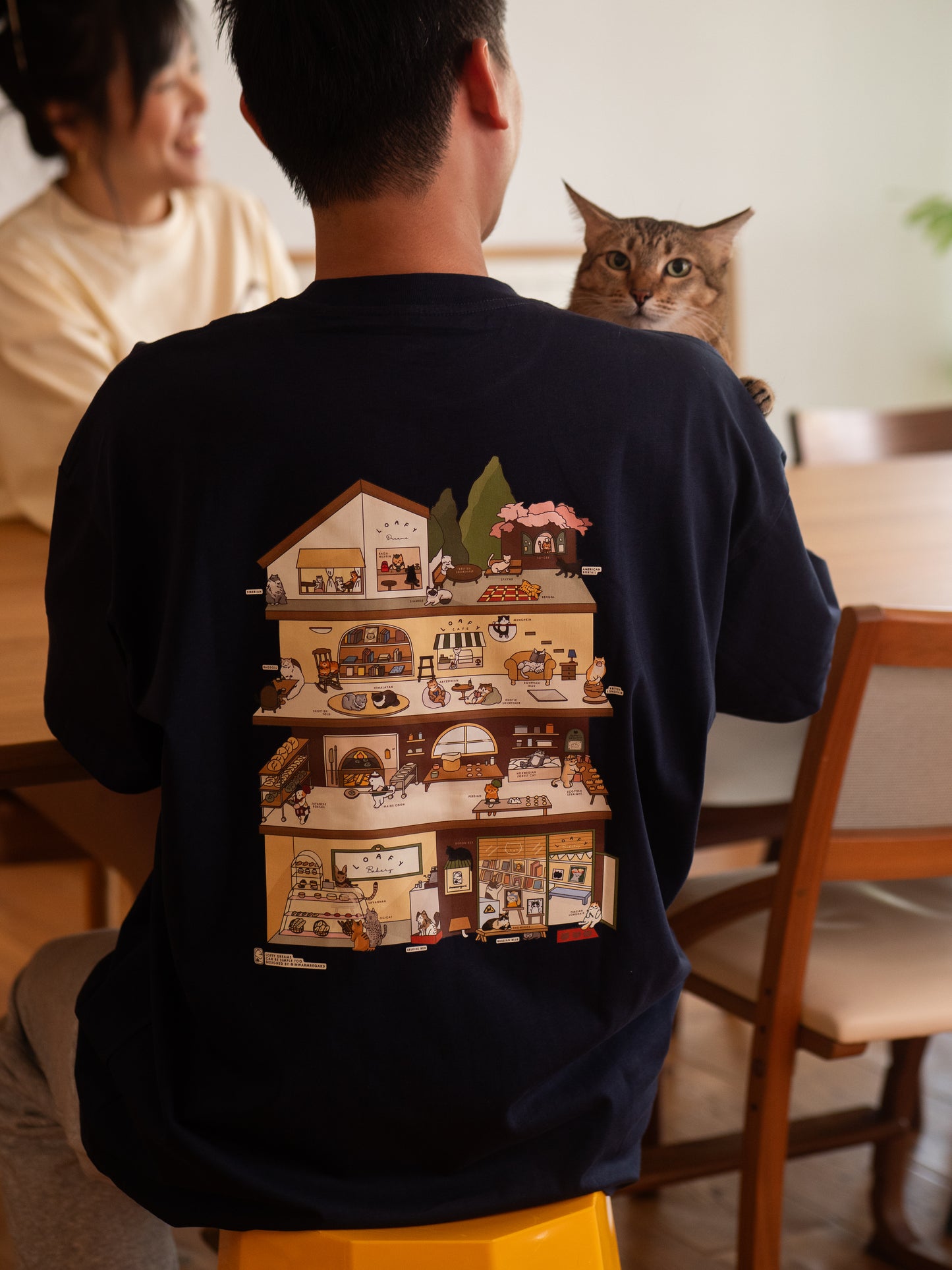 Loafy Dreams Cat Oversized T-Shirt