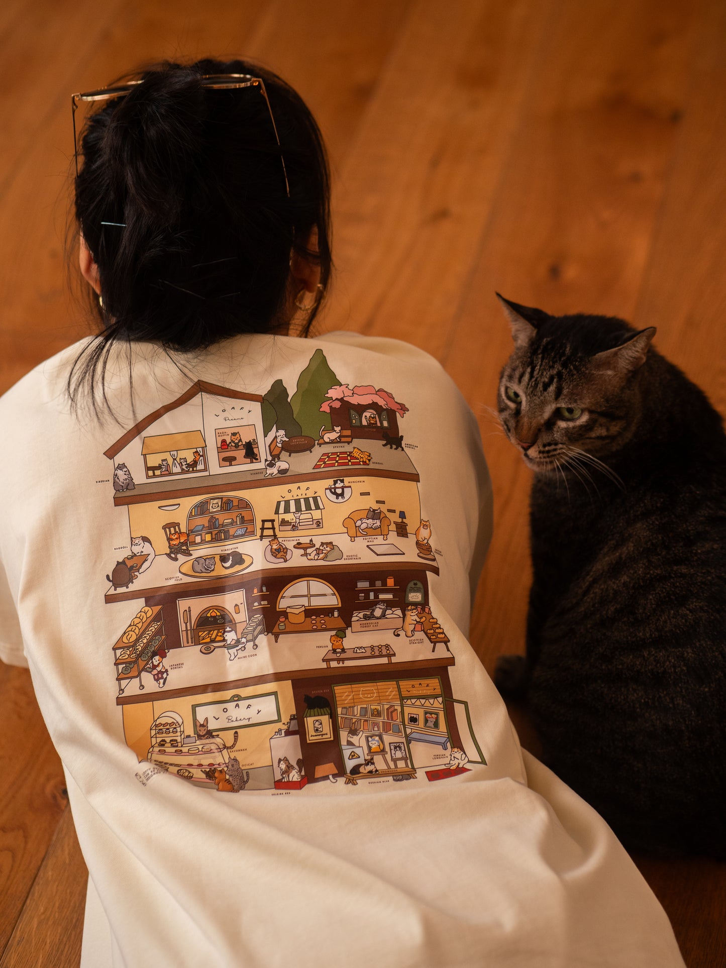Loafy Dreams Cat Oversized T-Shirt