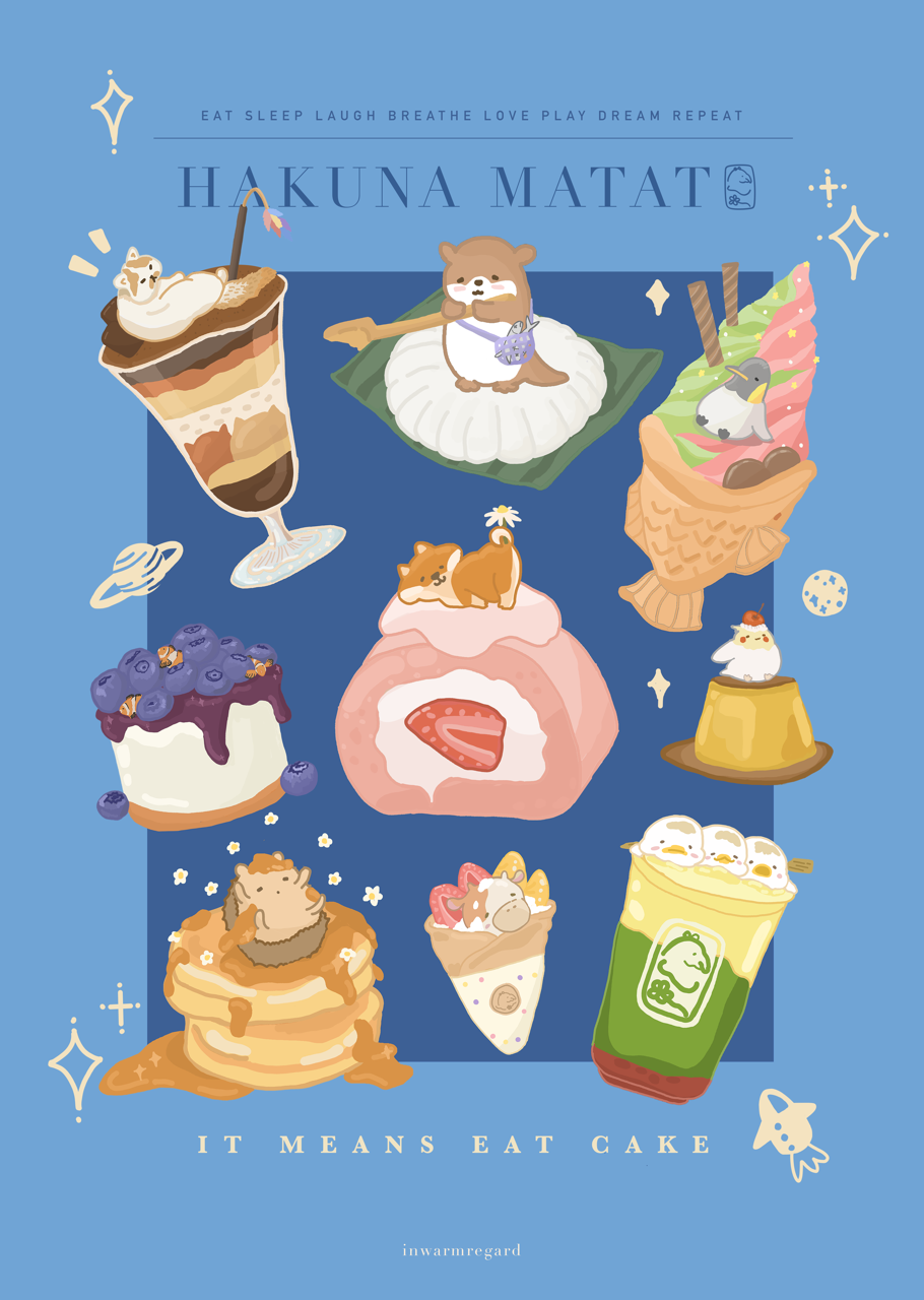Dessert Animals Art Print