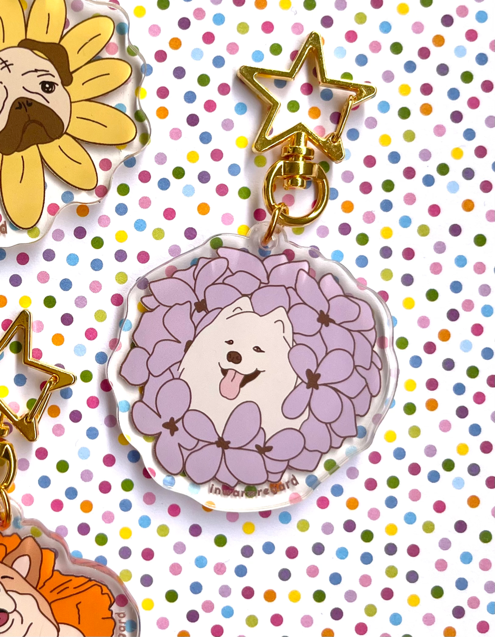 Fluffy Cloud Keychain