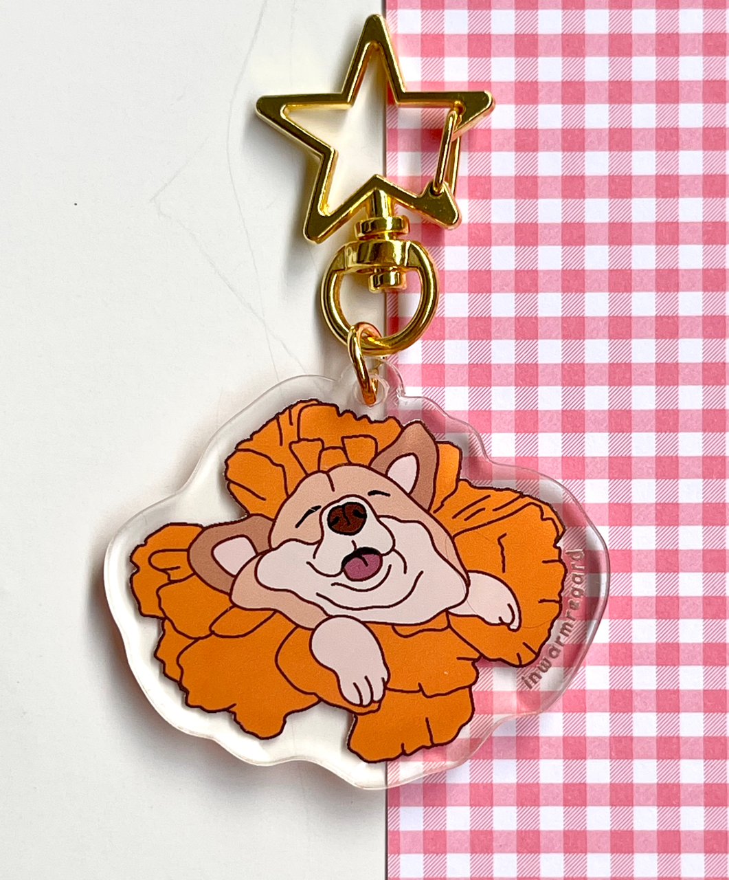 Corgiflower Keychain