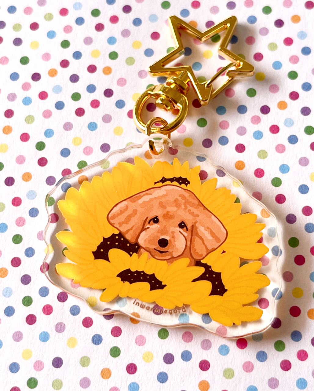 Poodleflower Keychain