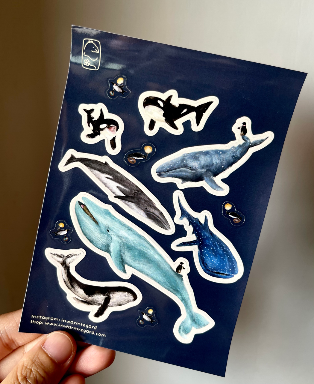 Take Heart Make Art Whale Sticker Sheet(A6)