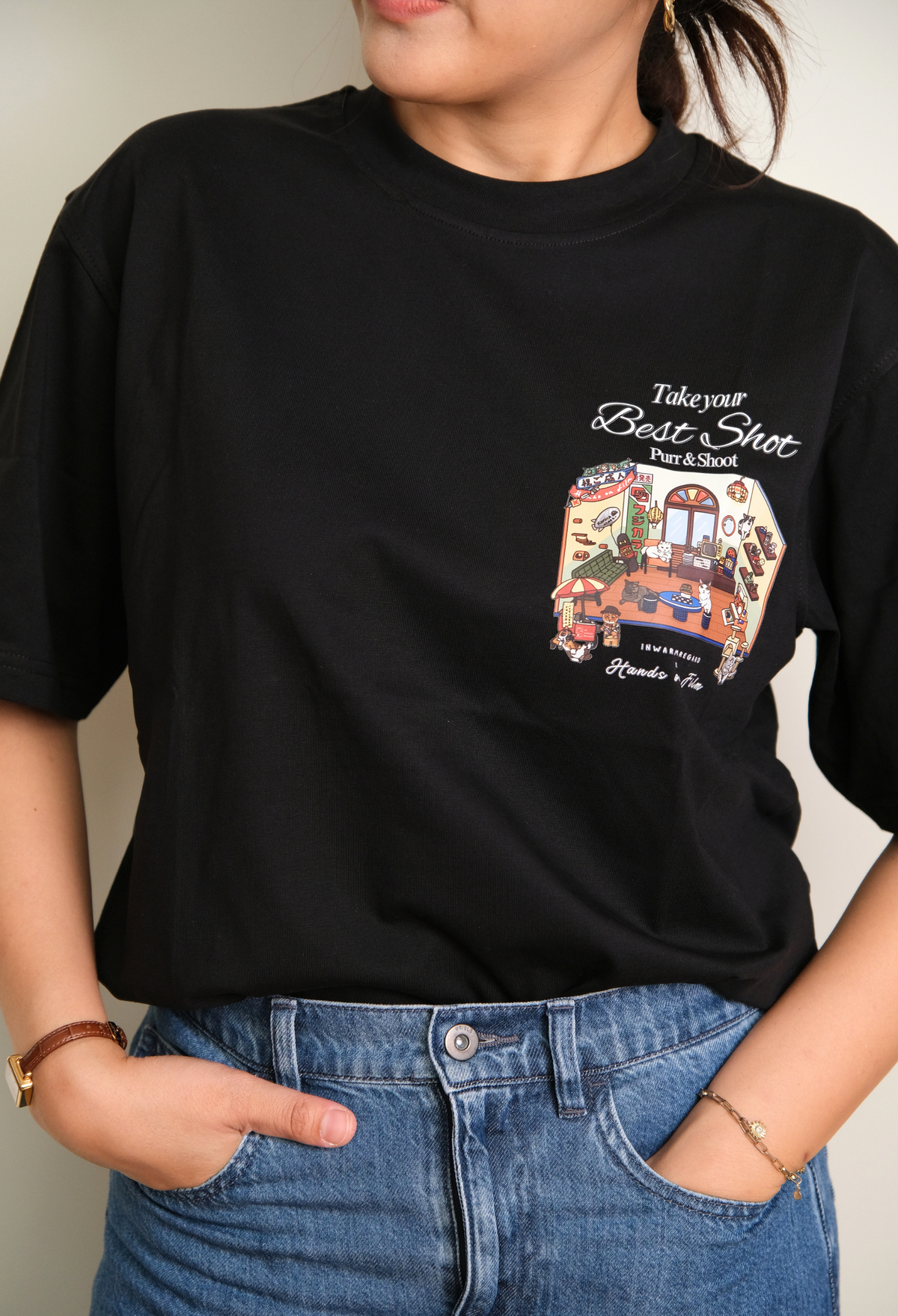 Give Your Best Shot - Cats Oversized T-Shirt