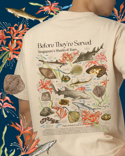Before They're Served - Singapore's Sharks and Rays - Oversized T-Shirt