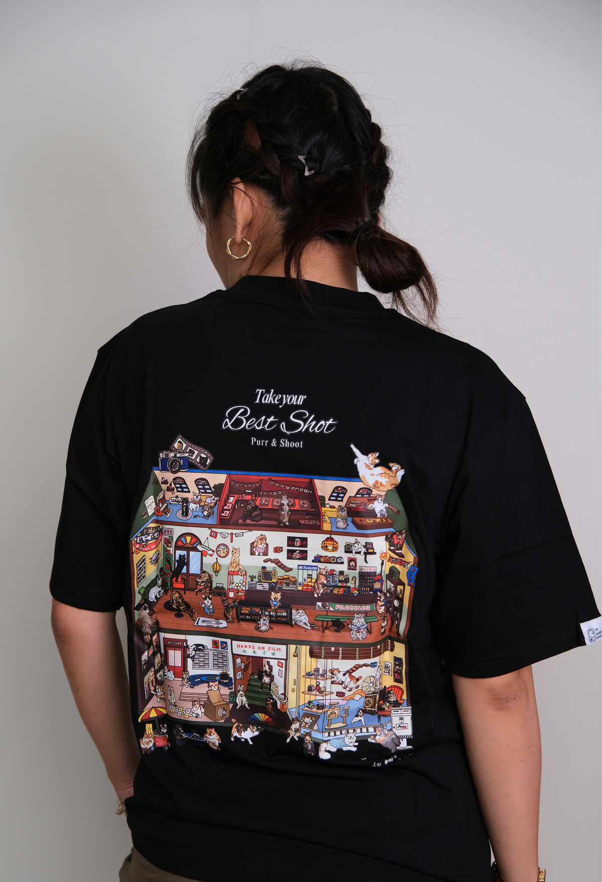 Give Your Best Shot - Cats Oversized T-Shirt