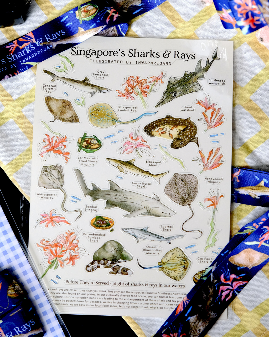 Before They're Served - Singapore's Sharks and Rays - Transparent Sticker Sheet A5