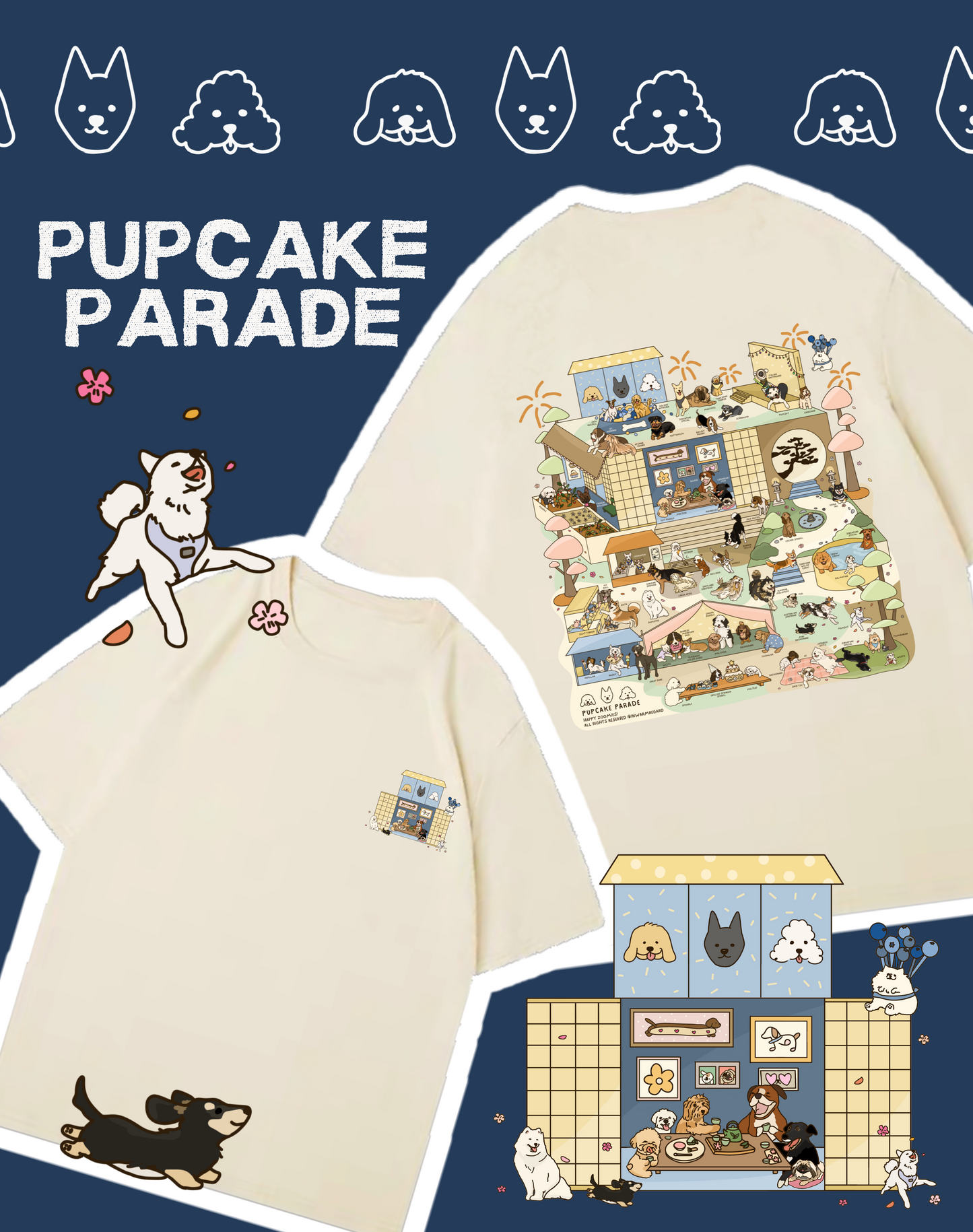 Pupcake Parade T Shirt