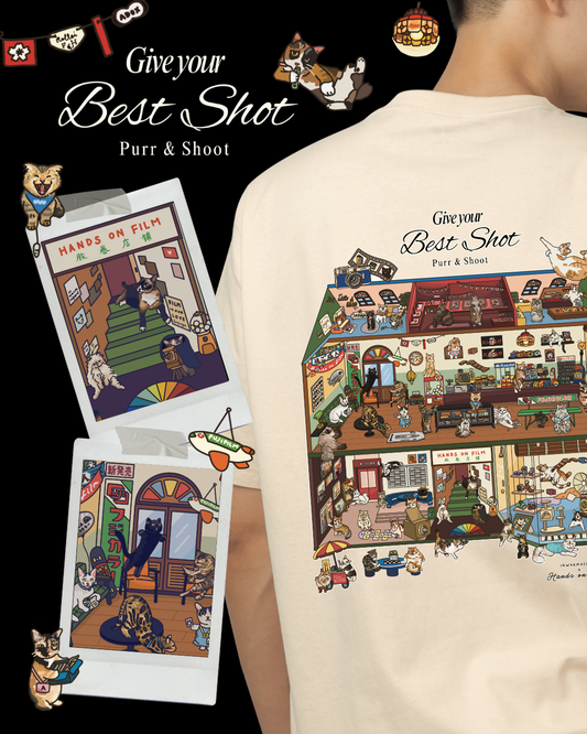 Give Your Best Shot - Cats Oversized T-Shirt