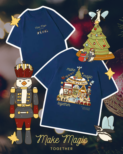 Penguin Wonderland - Make Magic Together! Oversized T-Shirt