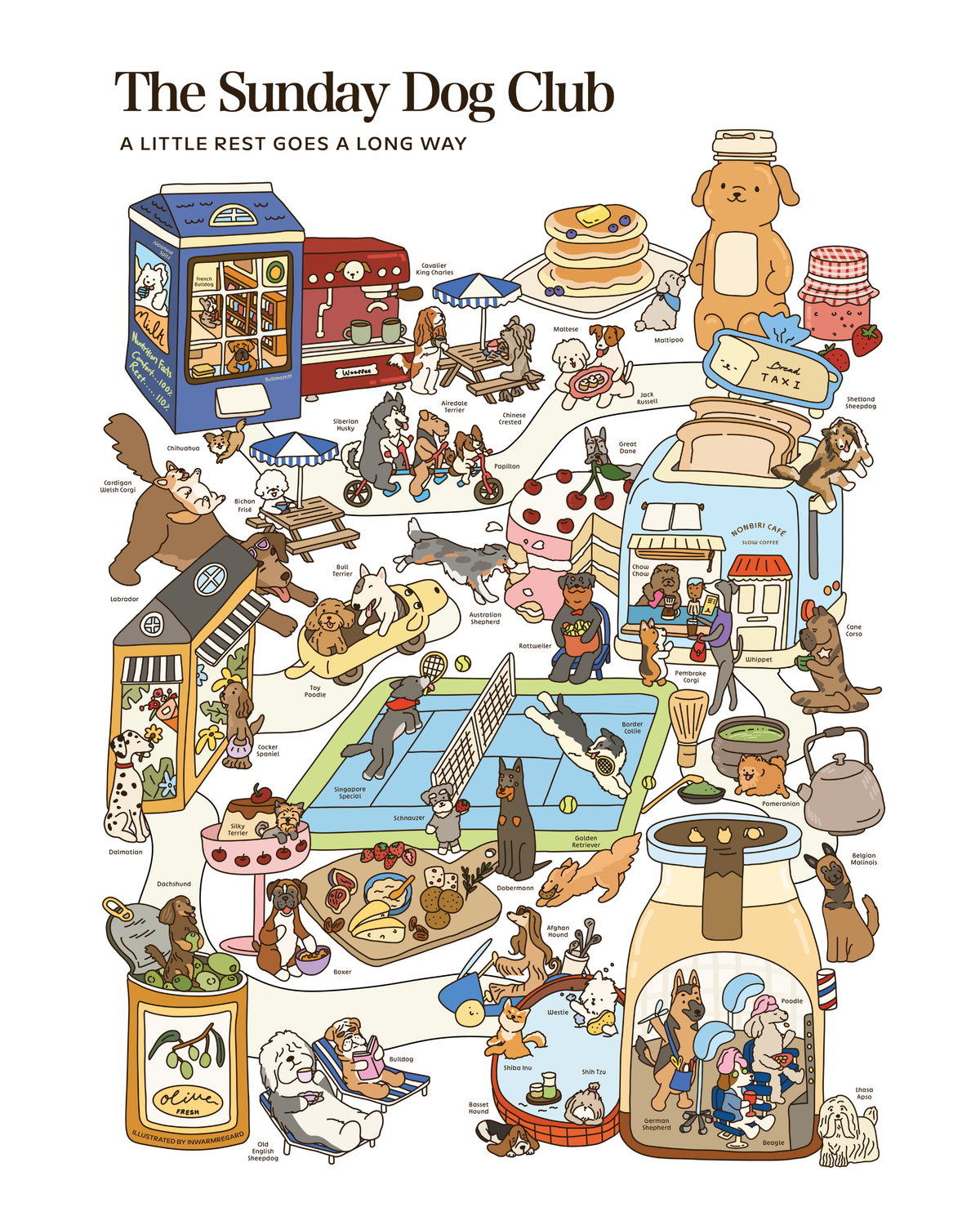 Sunday Dog Club - Art Print