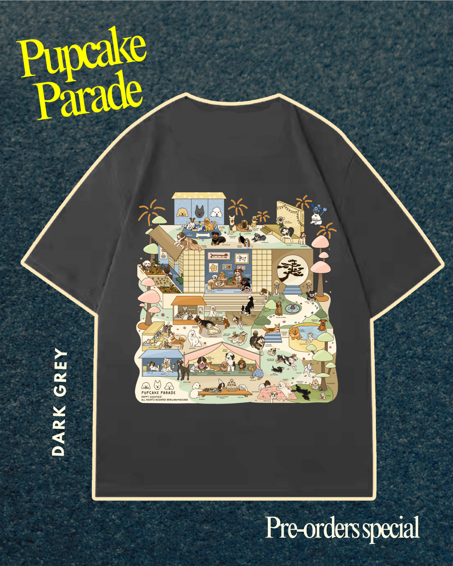 Pupcake Parade Oversized T-Shirt
