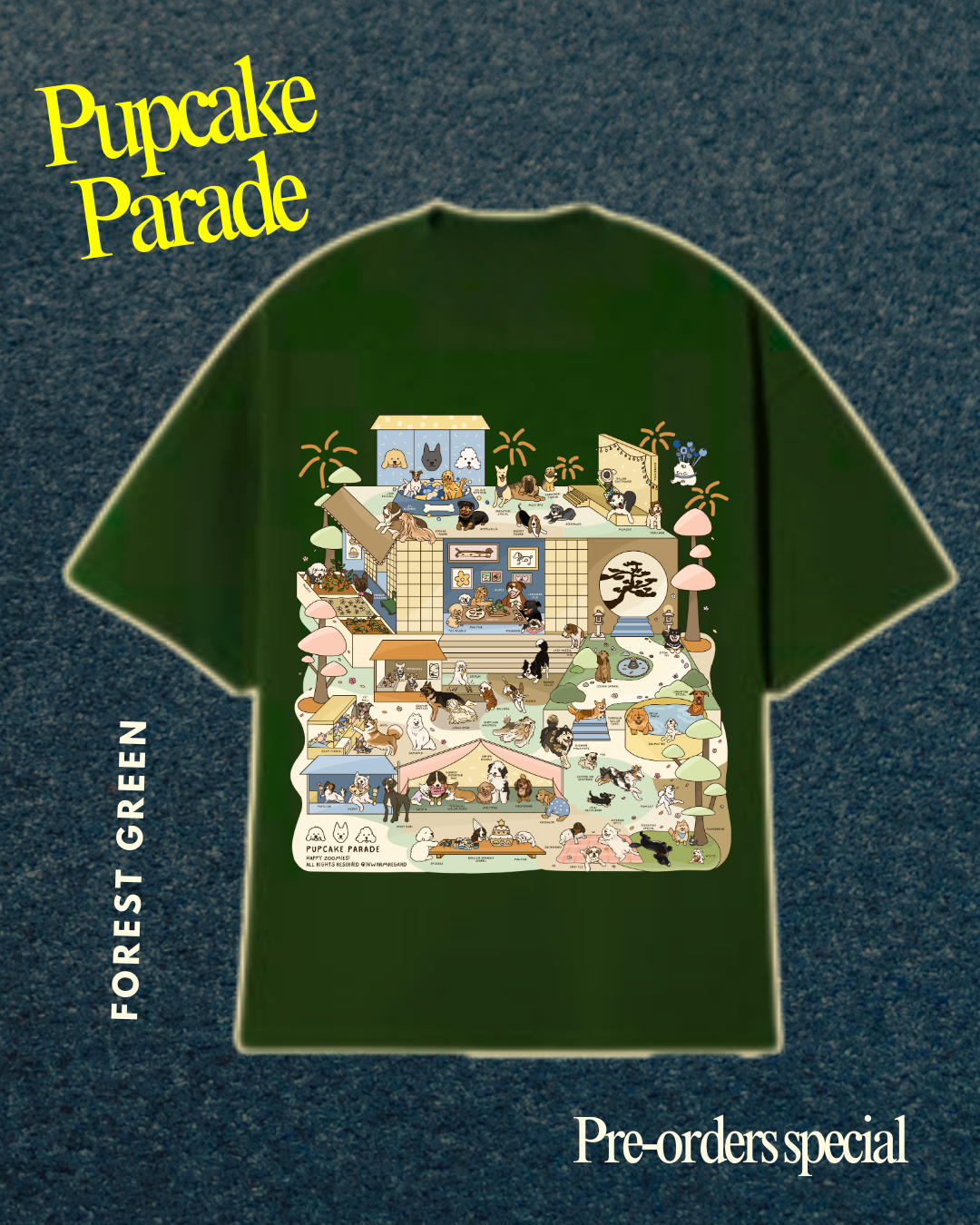 Pupcake Parade Oversized T-Shirt