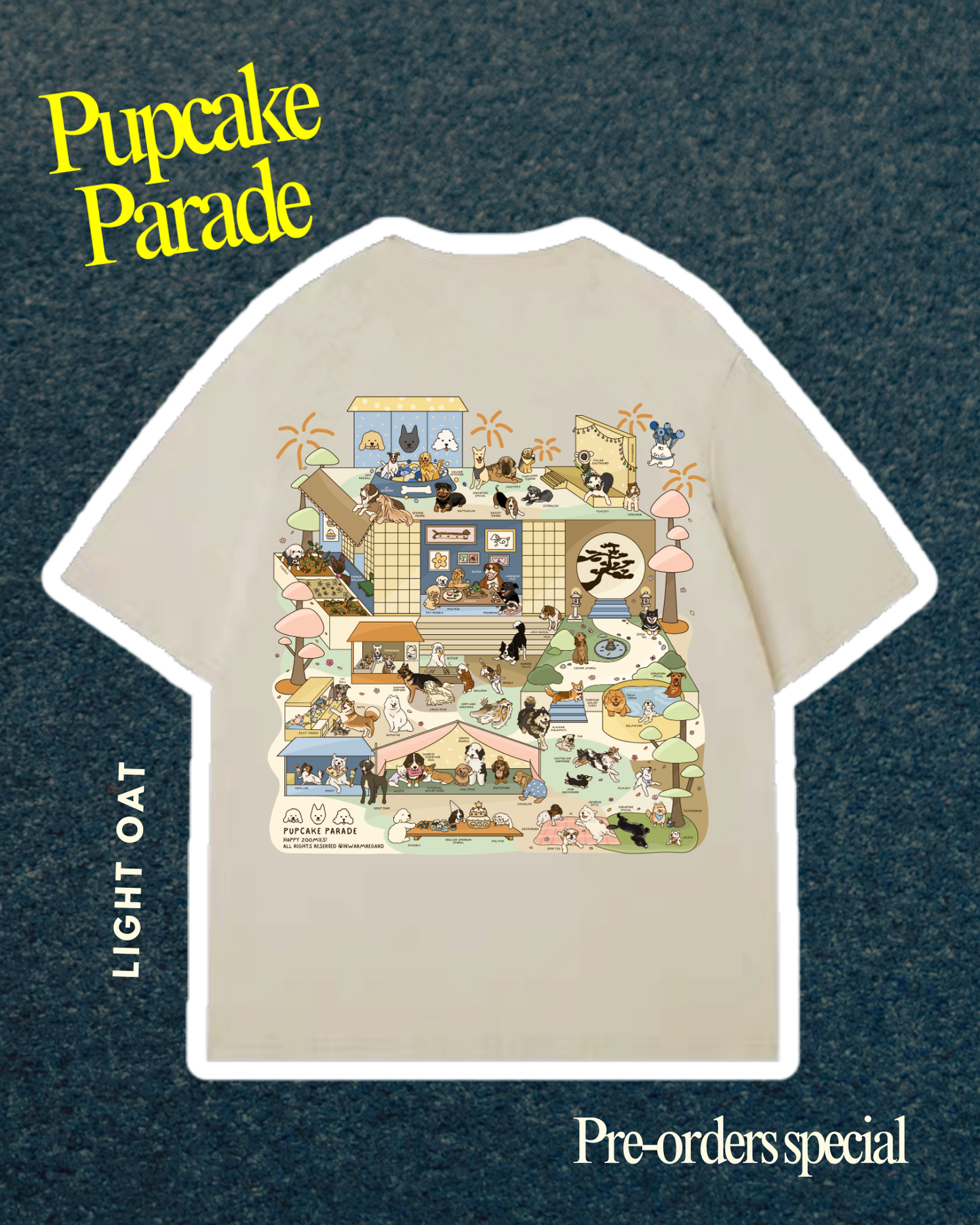 Pupcake Parade Oversized T-Shirt