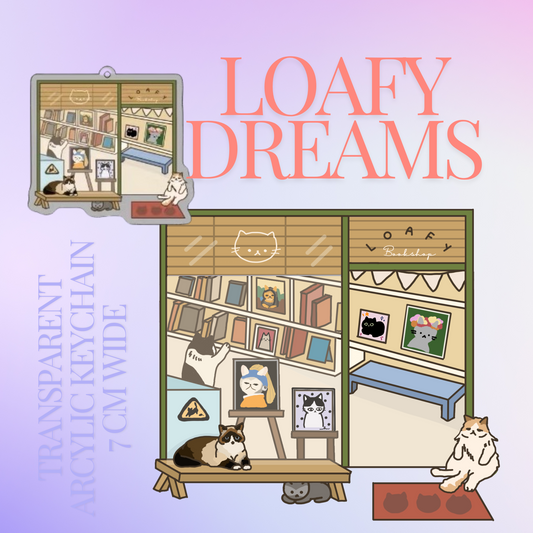 Loafy Dreams Cat Keychain