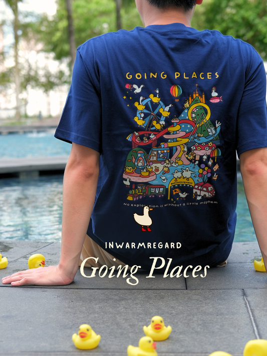 Going Places Duck Amusement Park Oversized T-Shirt