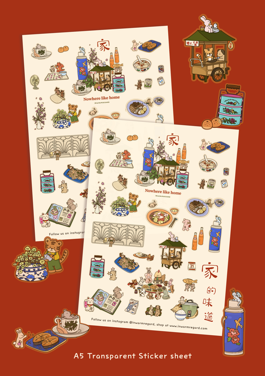 Nowhere Like Home - Transparent Sticker Sheet A5