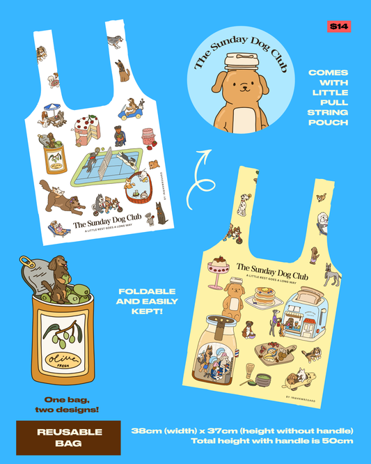 Sunday Dog Club Reusable Bag