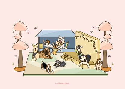 Pupcake Parade Postcard A6