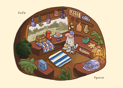 Safe Space - A6 postcard