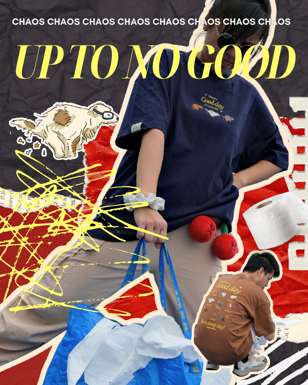 Poopy Days Oversized T-Shirt