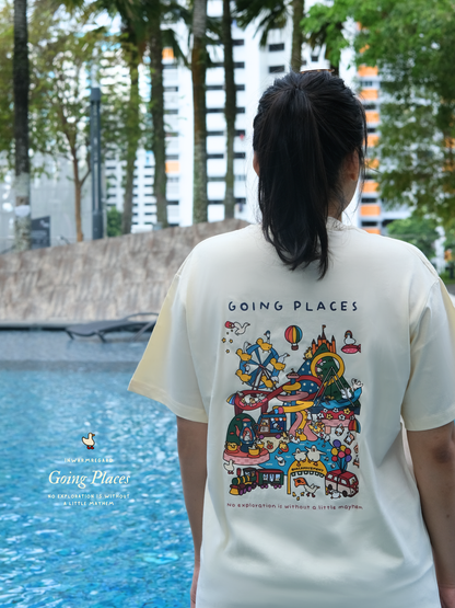Going Places Duck Amusement Park Oversized T-Shirt