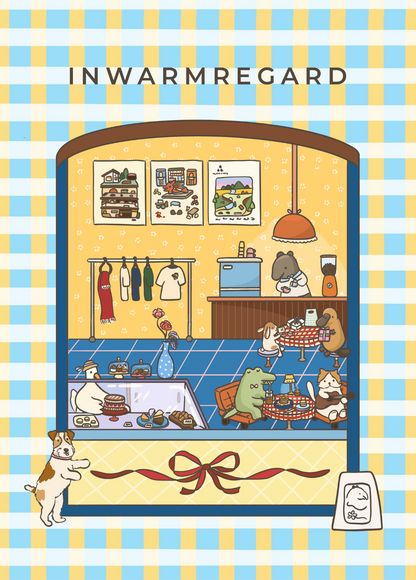 IWR Cafe & Friends - A6 postcard