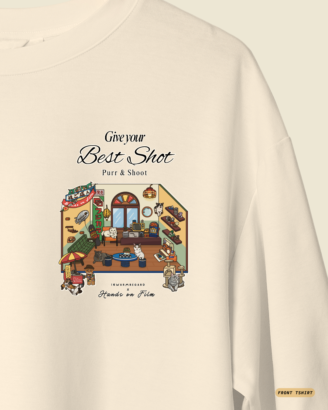 Give Your Best Shot - Cats Oversized T-Shirt