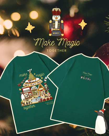 Penguin Wonderland - Make Magic Together! Oversized T-Shirt