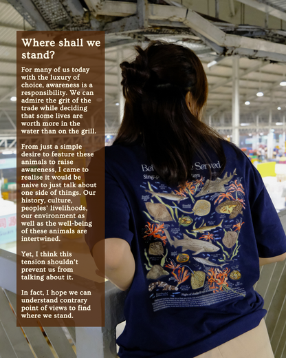 Before They're Served - Singapore's Sharks and Rays - Oversized T-Shirt