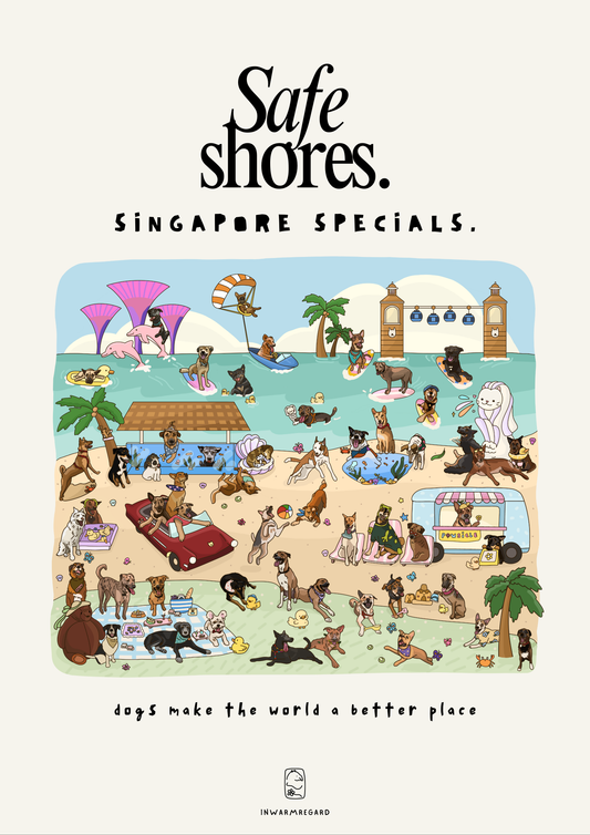 Safe Shores - Singapore Specials Art Print