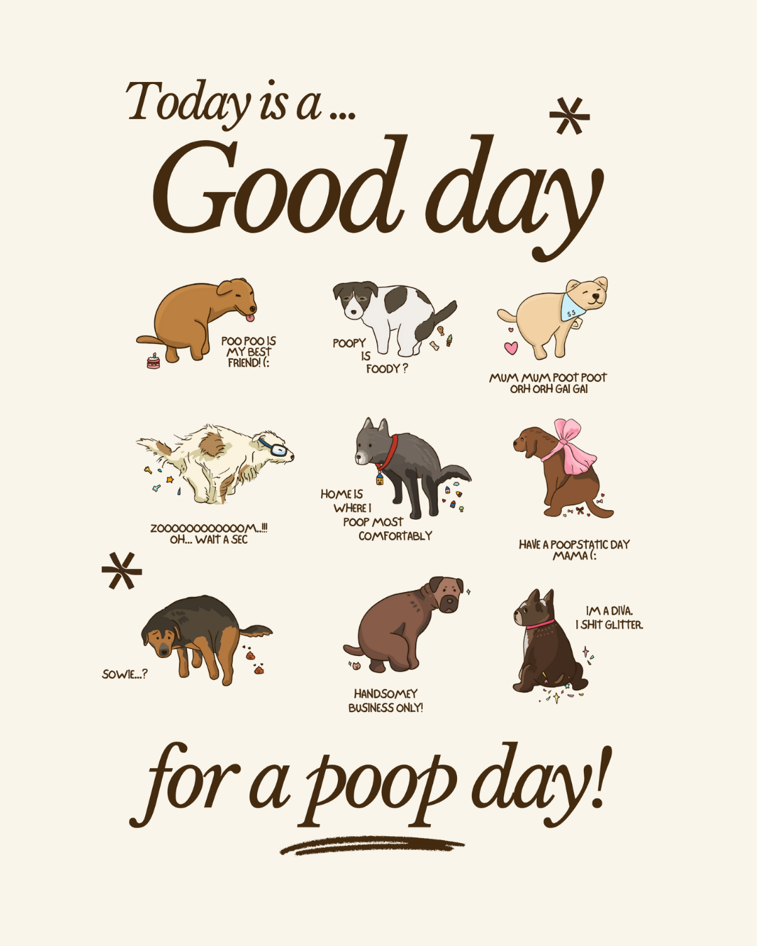 Poopy Days Oversized T-Shirt