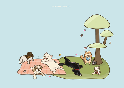 Pupcake Parade Postcard A6