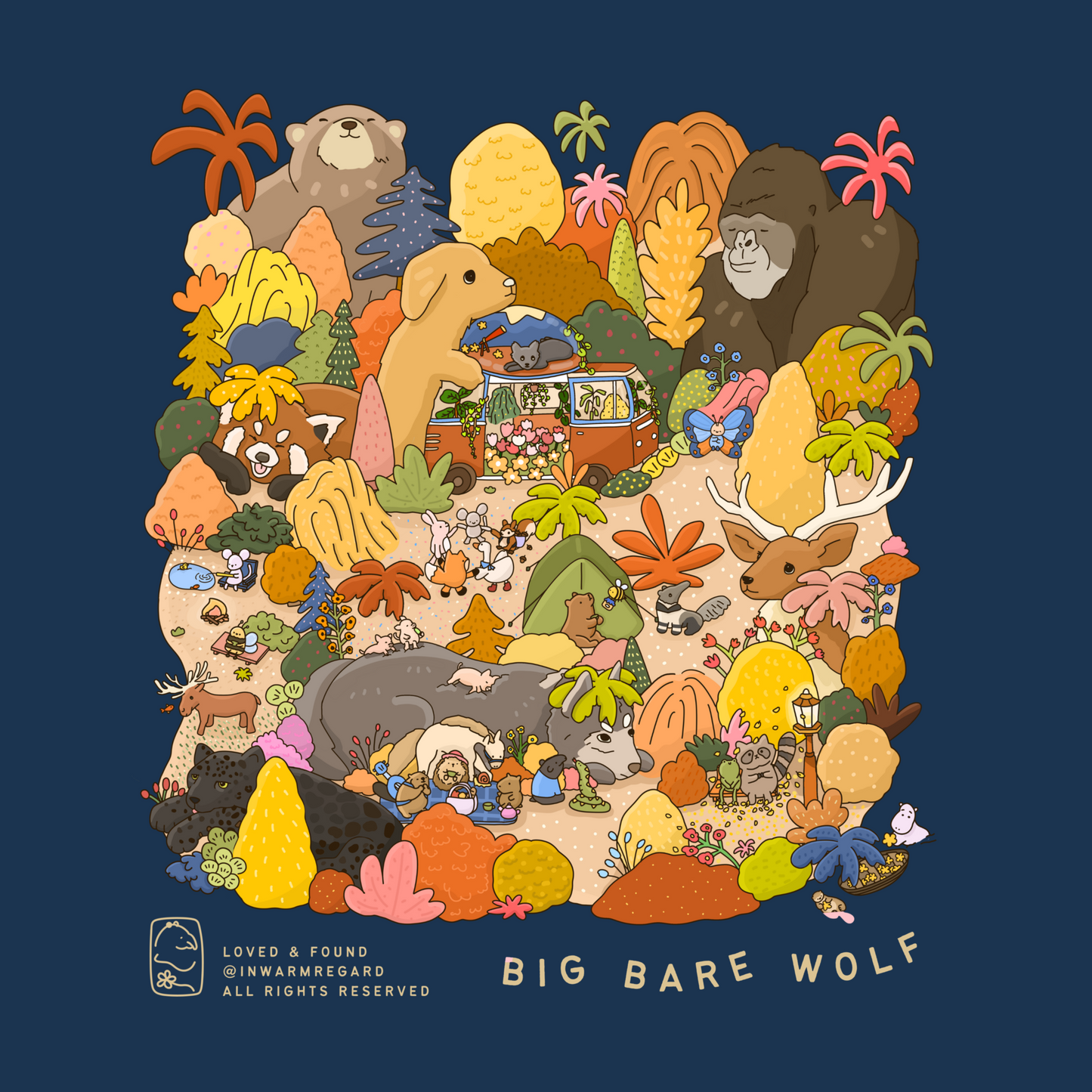 Big Bare Wolf T Shirt