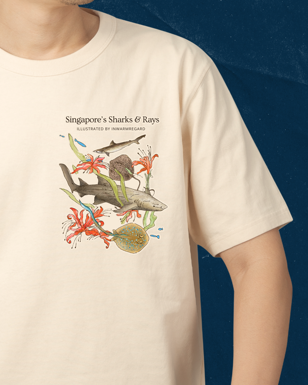 Before They're Served - Singapore's Sharks and Rays - Oversized T-Shirt
