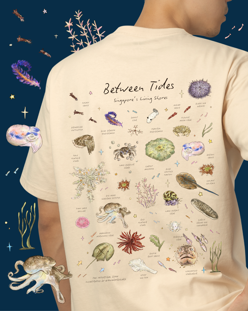 Between Tides - Singapore's Living Shores - Oversized T-Shirt