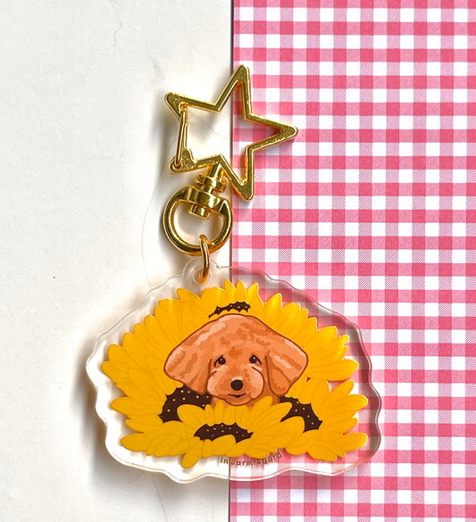 Poodleflower Keychain