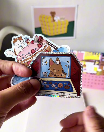 Baking Date - Sparkly Sticker