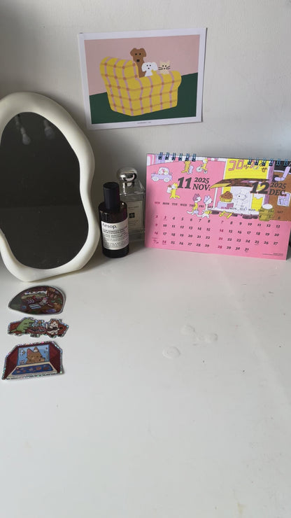 Strawberry cake, Cat & Mouse - A6 postcard