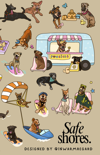 Safe Shores - Singapore Specials Transparent Sticker Sheet A5